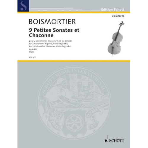 Boismortier, Joseph Bodin de - 9 Petites Sonates et Chaconne op. 66