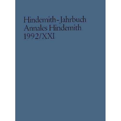 Hindemith-Jahrbuch Vol. XXI