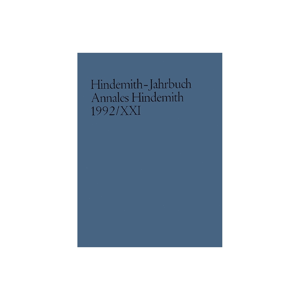 Hindemith-Jahrbuch Vol. XXI
