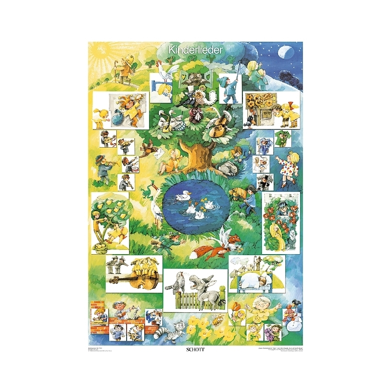 Musik und Tanz für Kinder - Kinderlieder-Poster 