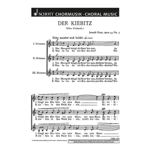 Haas, Joseph - Sechs Lieder...