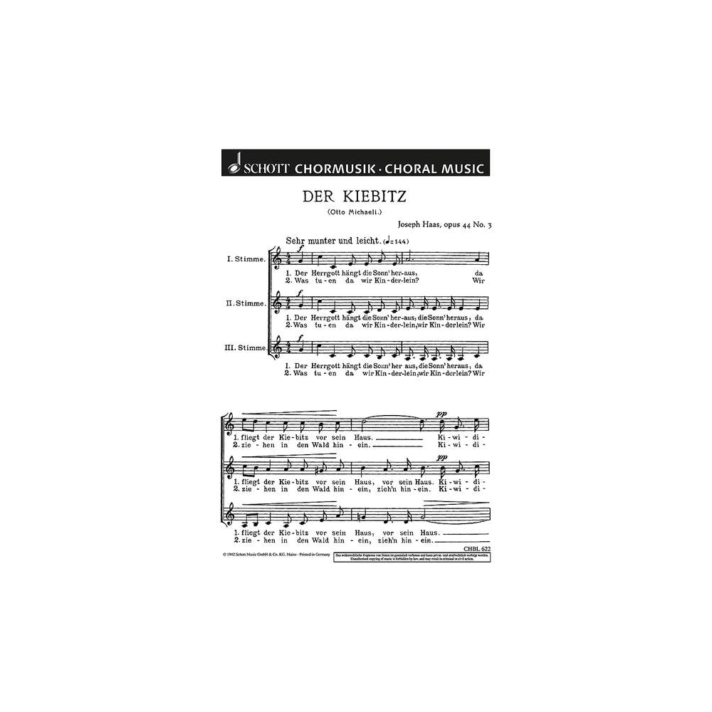Haas, Joseph - Sechs Lieder op. 44 