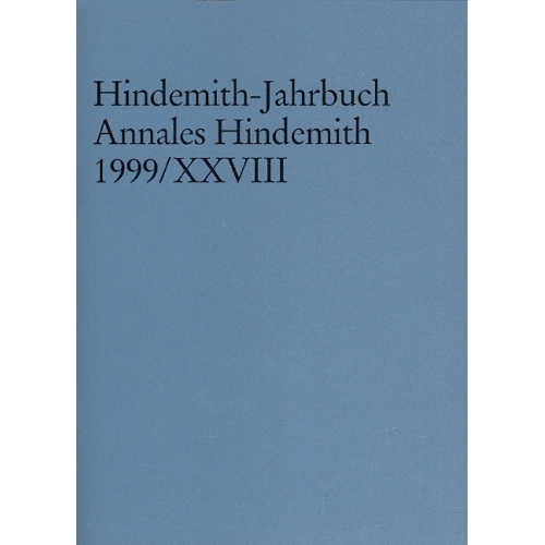 Hindemith-Jahrbuch Vol. XXVIII