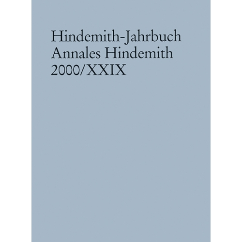 Hindemith-Jahrbuch Vol. XXIX