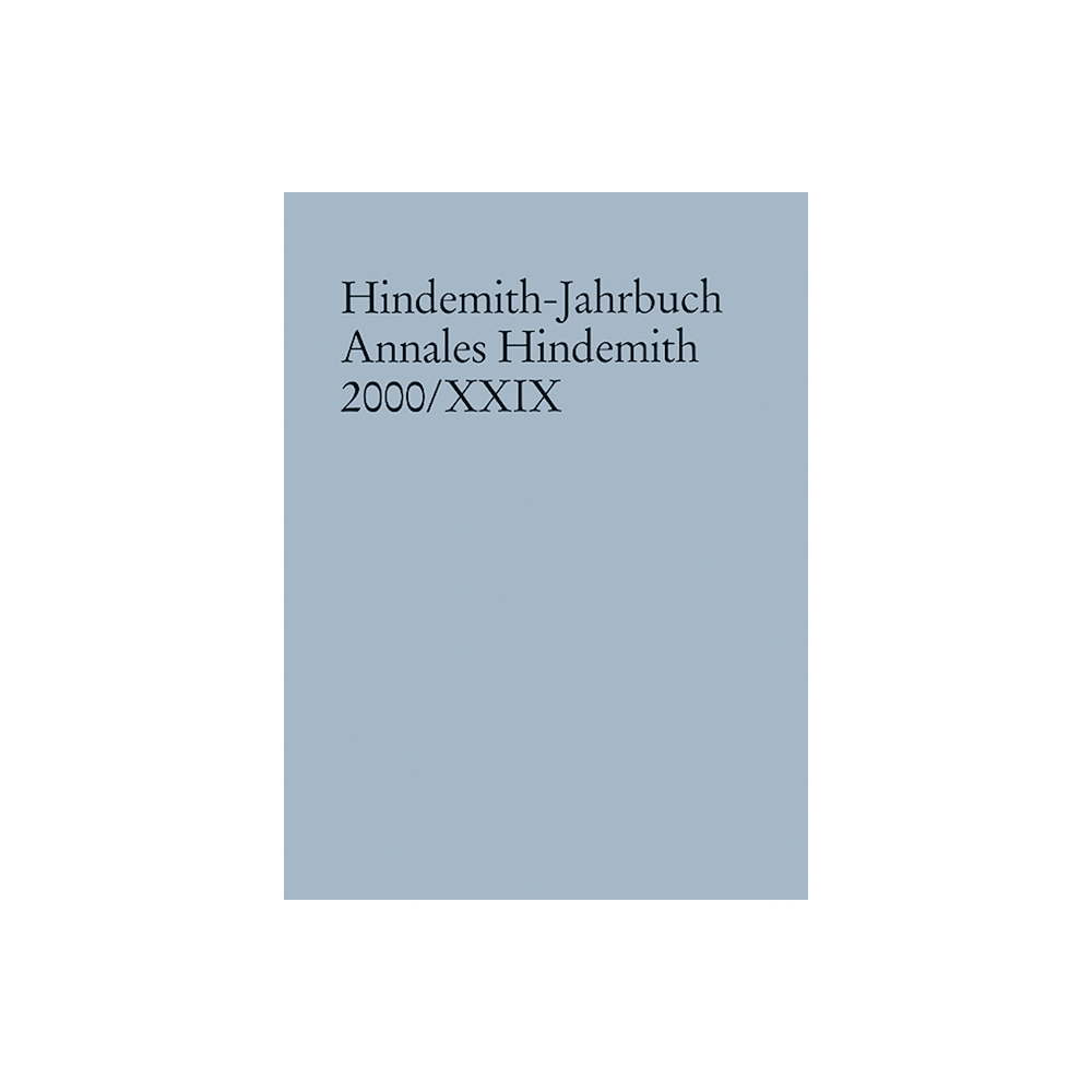 Hindemith-Jahrbuch Vol. XXIX