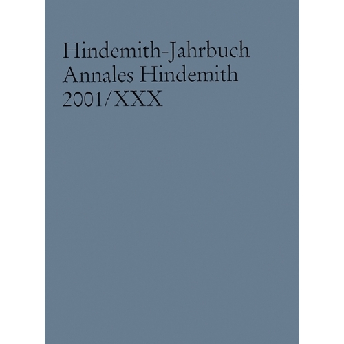 Hindemith-Jahrbuch Vol. XXX
