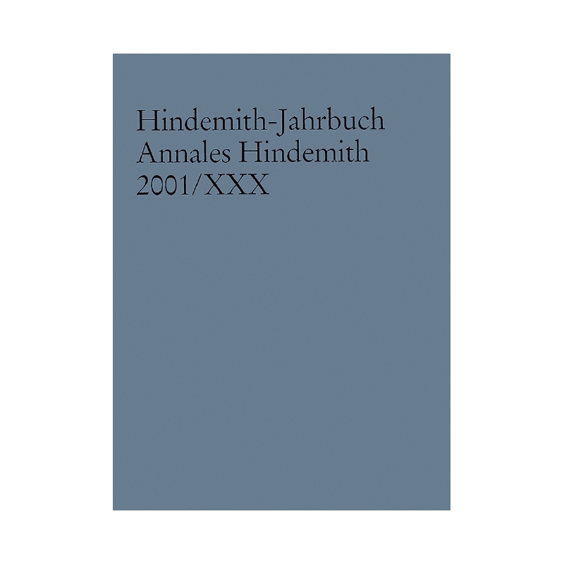 Hindemith-Jahrbuch Vol. XXX