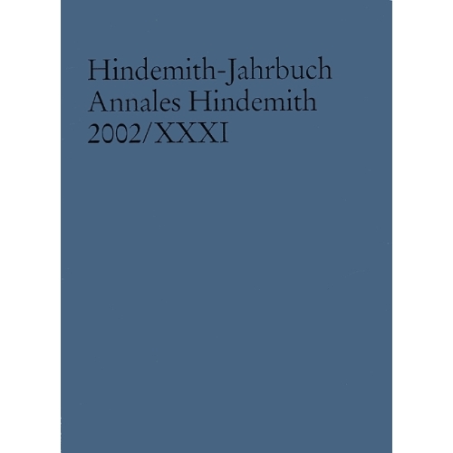 Hindemith-Jahrbuch Vol. XXXI