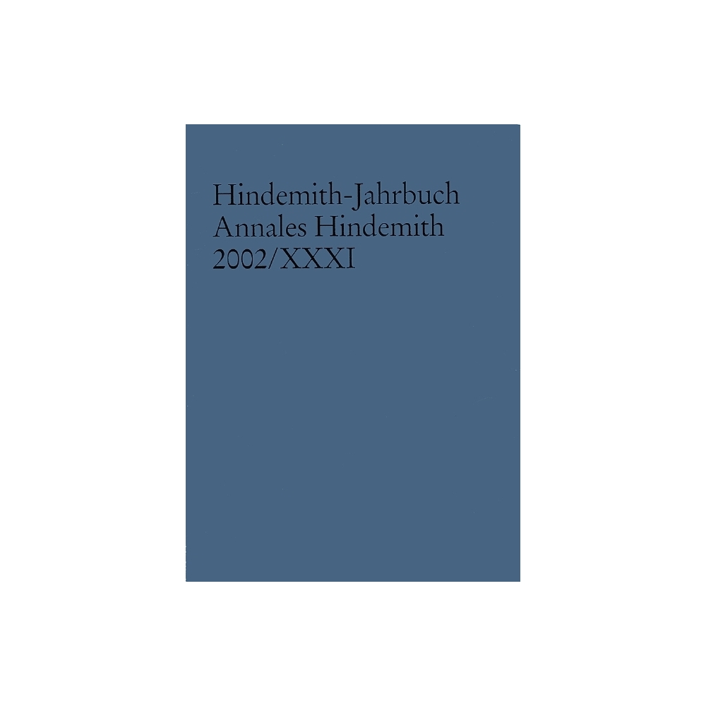 Hindemith-Jahrbuch Vol. XXXI