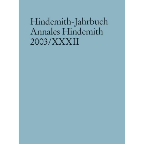 Hindemith-Jahrbuch Vol. XXXII