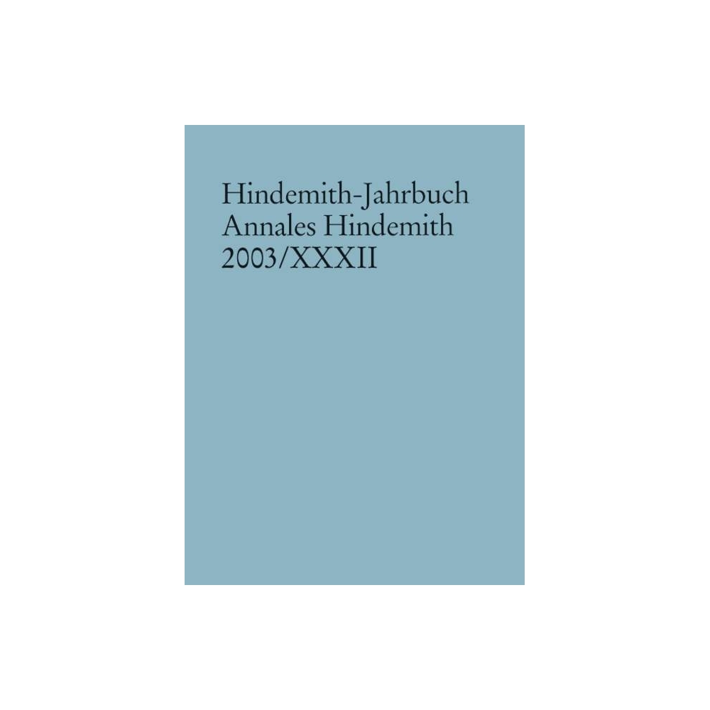 Hindemith-Jahrbuch Vol. XXXII