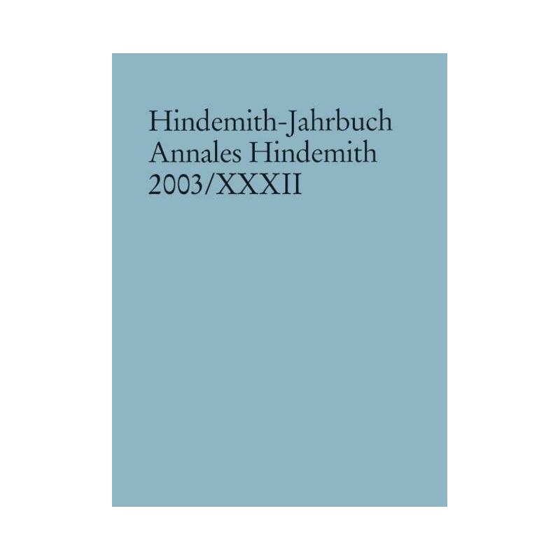 Hindemith-Jahrbuch Vol. XXXII