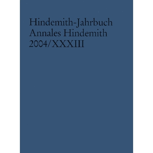 Hindemith-Jahrbuch Vol. XXXIII