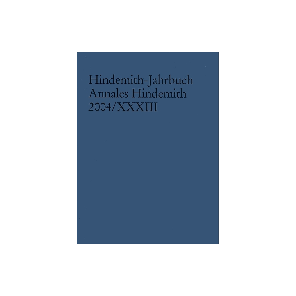Hindemith-Jahrbuch Vol. XXXIII