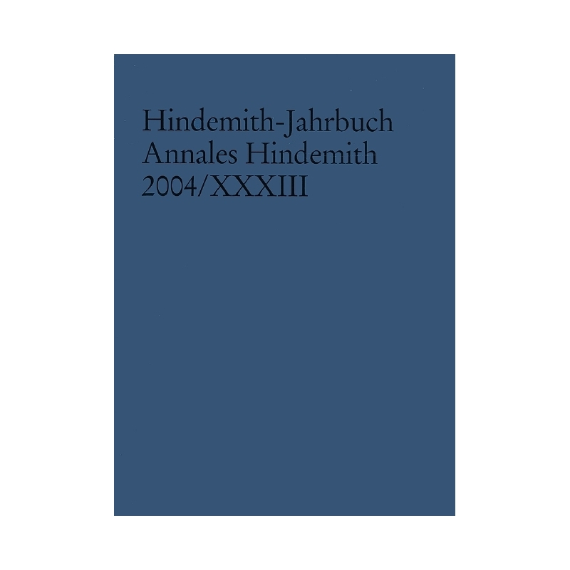 Hindemith-Jahrbuch Vol. XXXIII