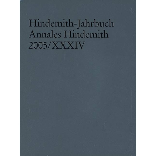 Hindemith-Jahrbuch Vol. XXXIV