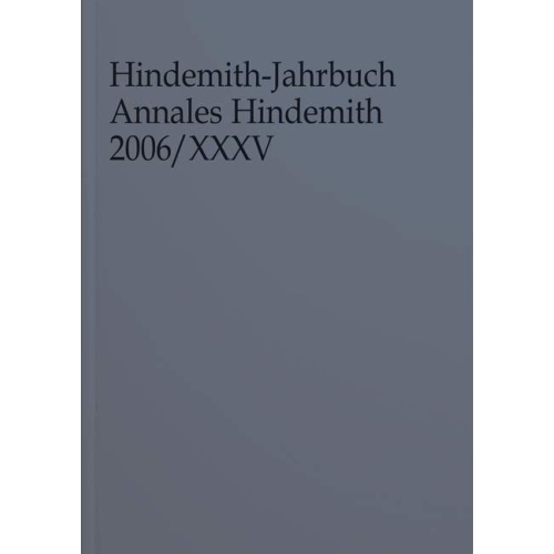 Hindemith-Jahrbuch Vol. 35