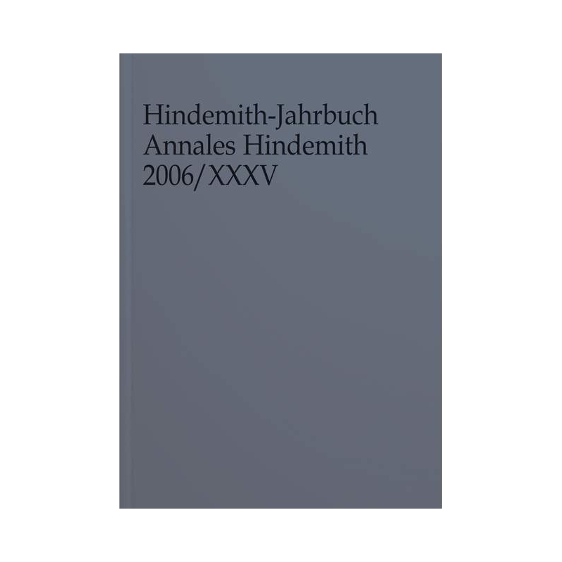 Hindemith-Jahrbuch Vol. 35