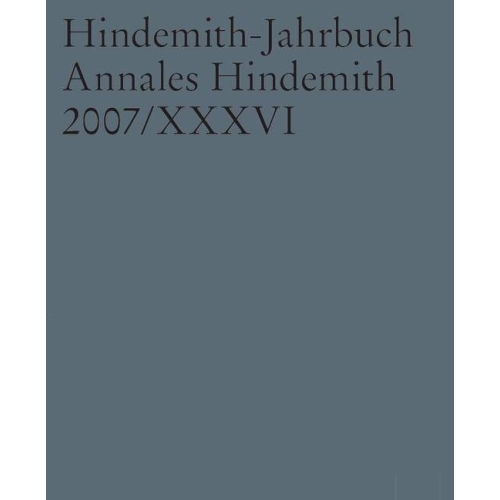 Hindemith-Jahrbuch Vol. 36