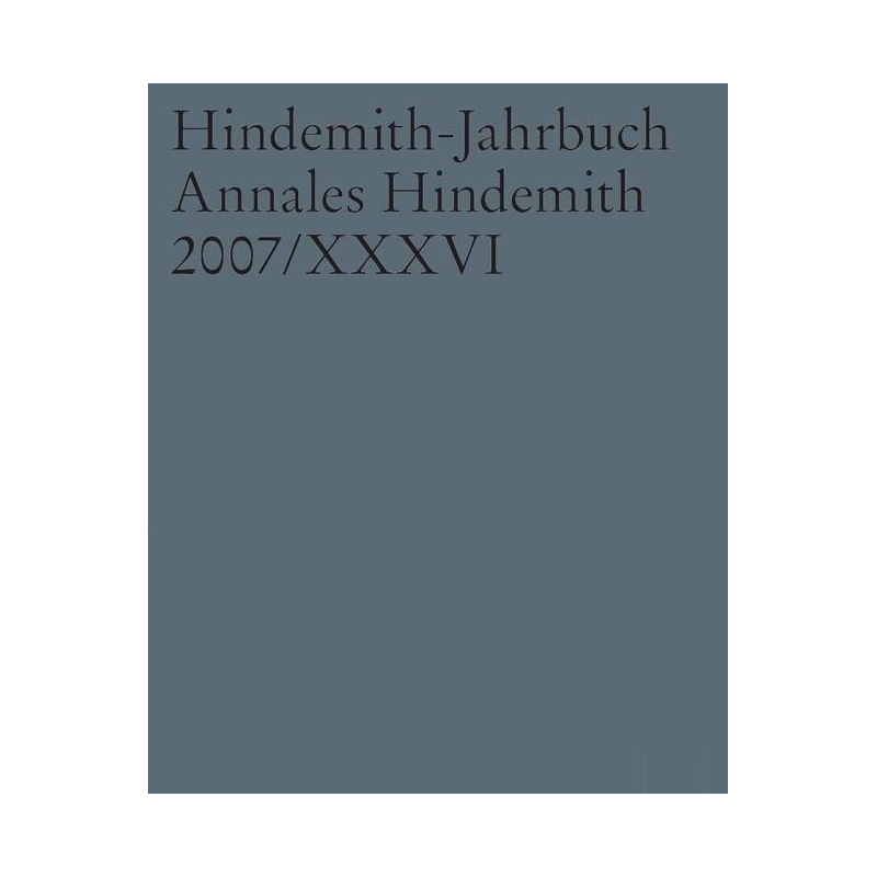 Hindemith-Jahrbuch Vol. 36