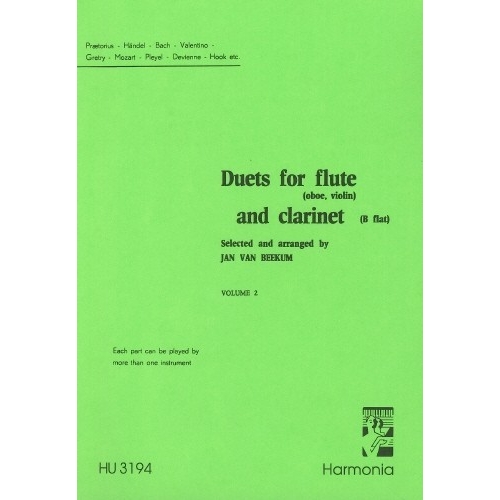 Duets for Flute and Clarinet Volume 2 - Bach, Devienne, Frankrijk, Gretry, Handel, Hook, Mozart, Mozart, Pleyel, Praetorius and