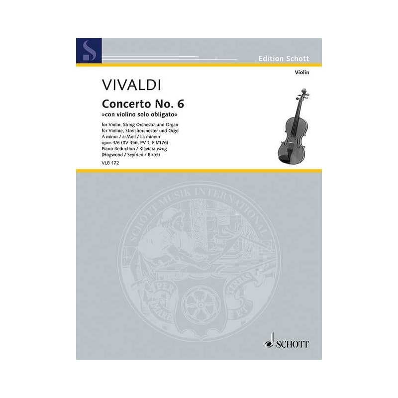 Vivaldi, Antonio - Concerto No. 6 "con violino solo obligato" A minor op. 3/6 RV 356, PV 1, F I/176 