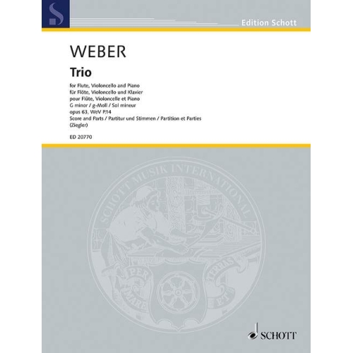 Weber, Carl Maria von - Trio G minor op. 63 WeV P.14 