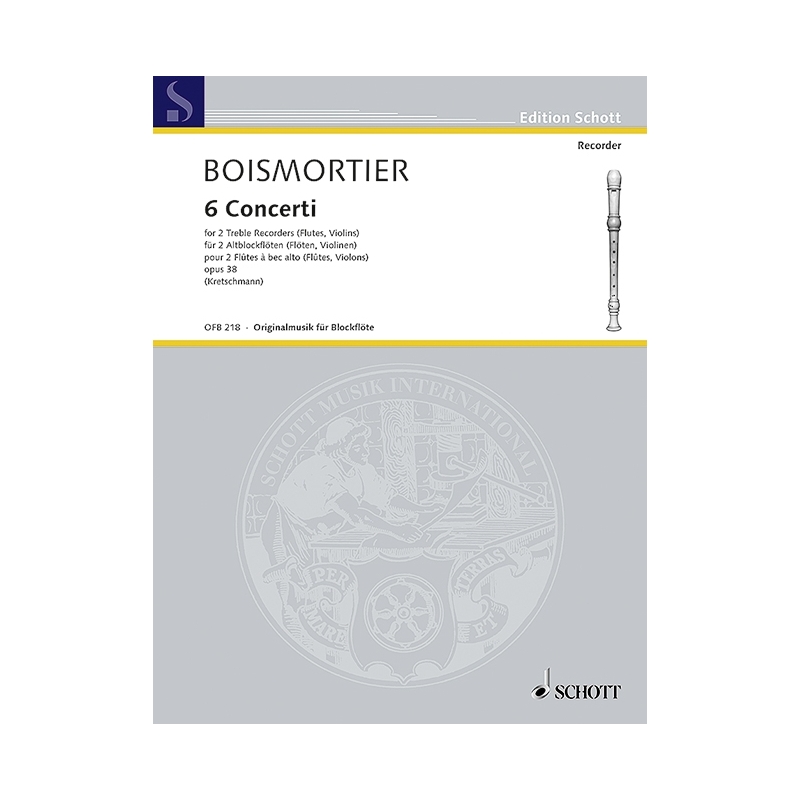 Boismortier, Joseph Bodin de - 6 Concerti op. 38