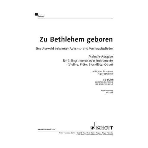 Zu Bethlehem geboren 