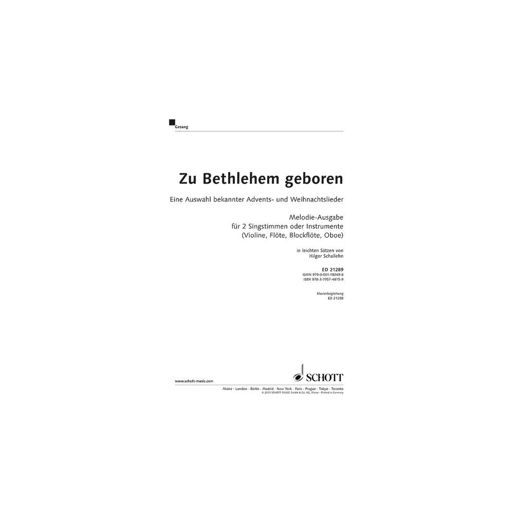 Zu Bethlehem geboren 