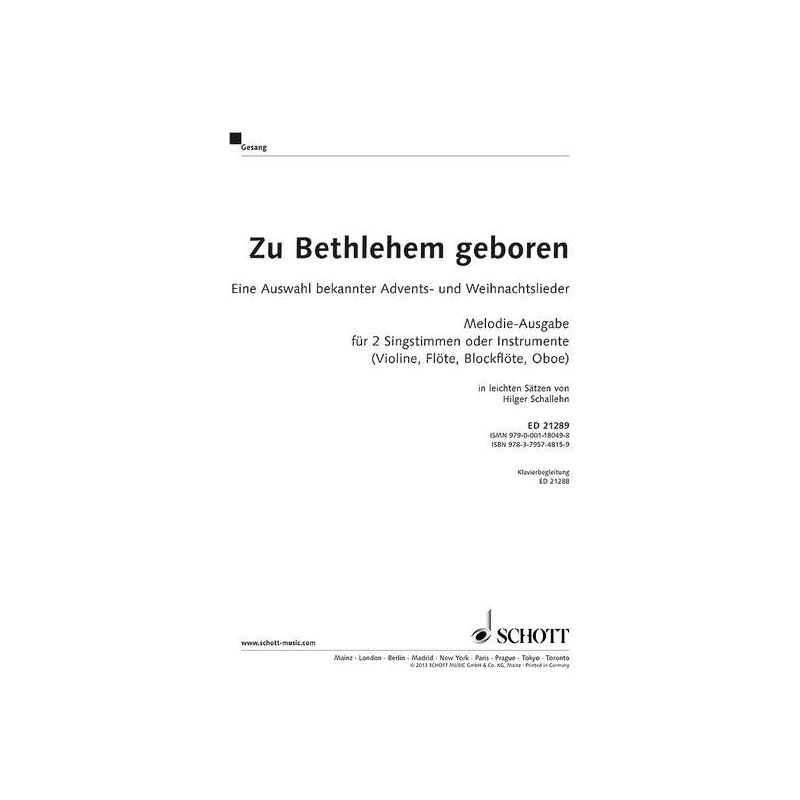 Zu Bethlehem geboren 