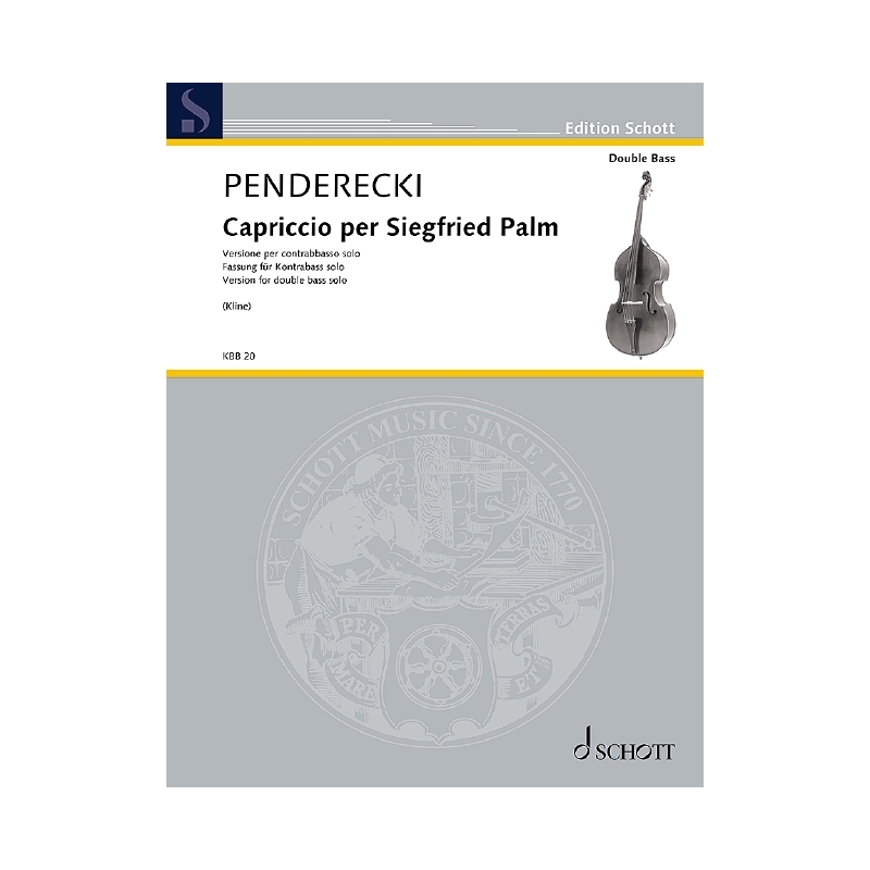 Penderecki, Krzysztof - Capriccio per Siegfried Palm 