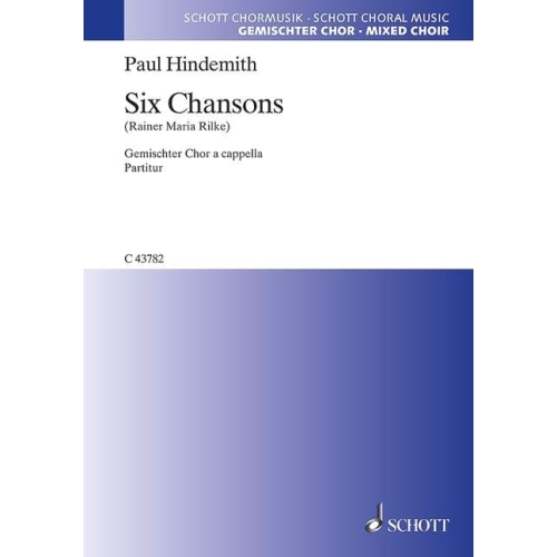 Hindemith, Paul - Six Chansons 