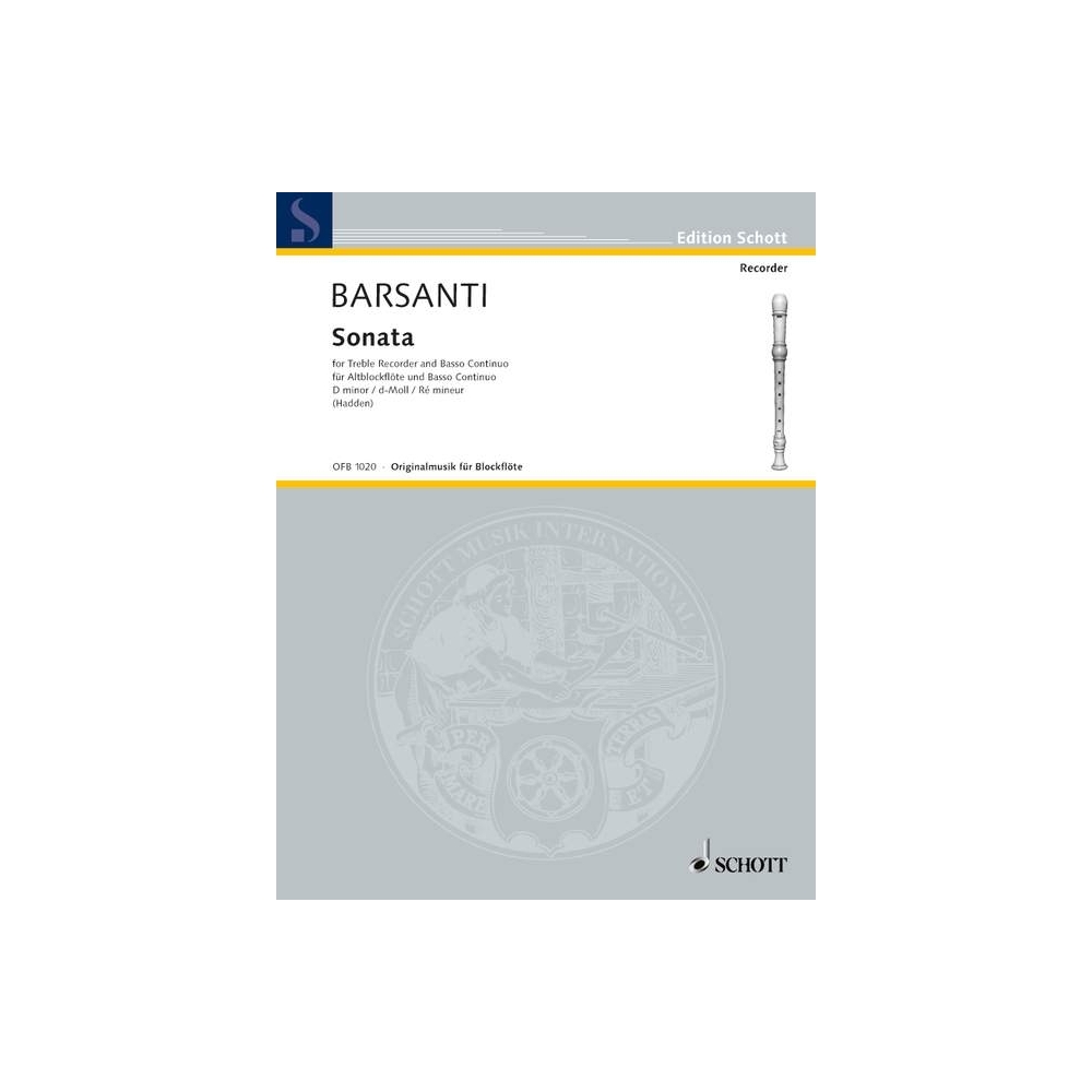 Barsanti, Francesco - Sonata in D minor 