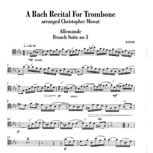 A Bach Recital for Trombone
