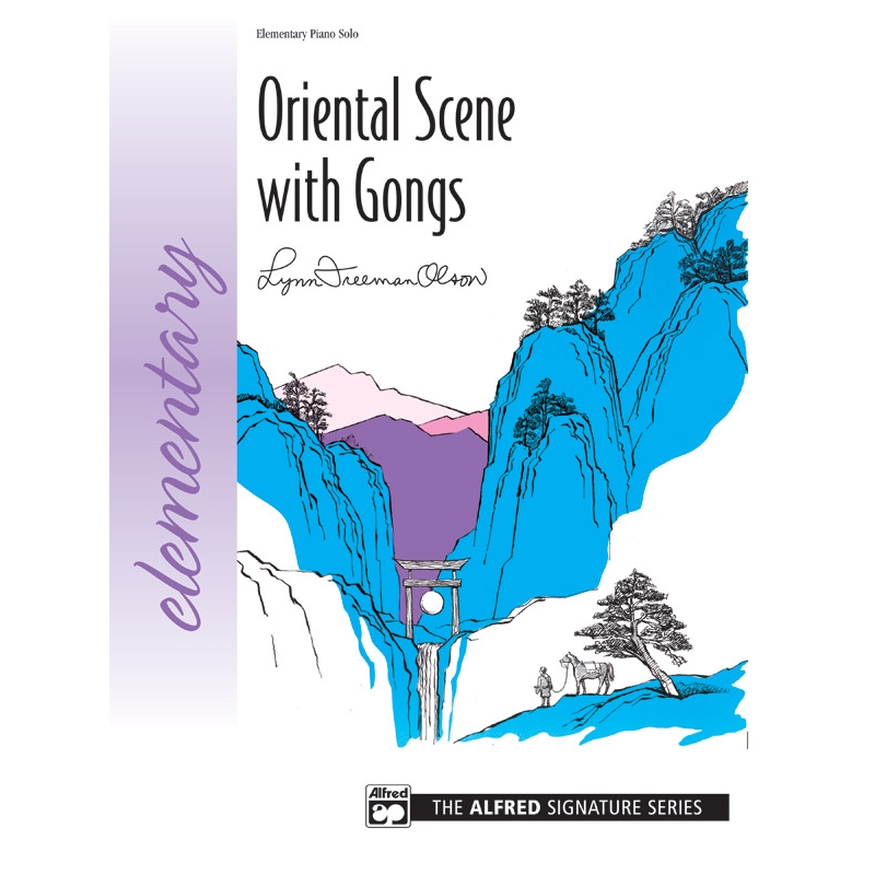 Olson, Lynn Freeman - Oriental Scene with Gongs