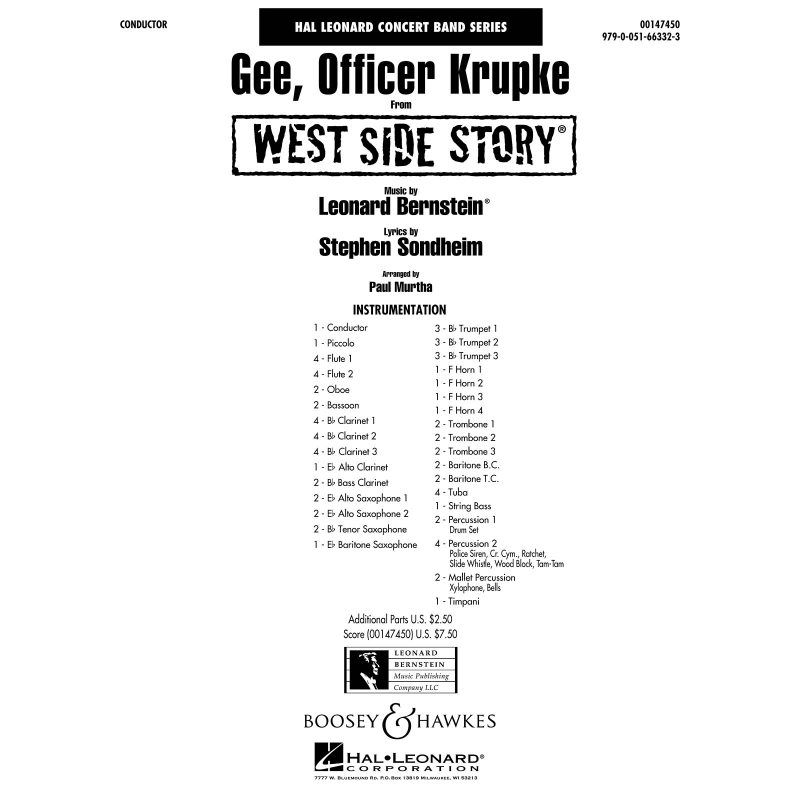 Bernstein, Leonard - Gee, Officer Krupke