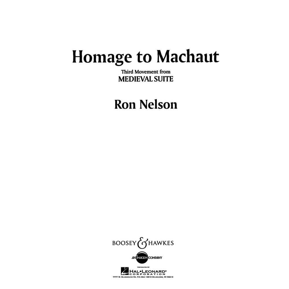 Nelson, Ron - Medieval Suite QMB 429