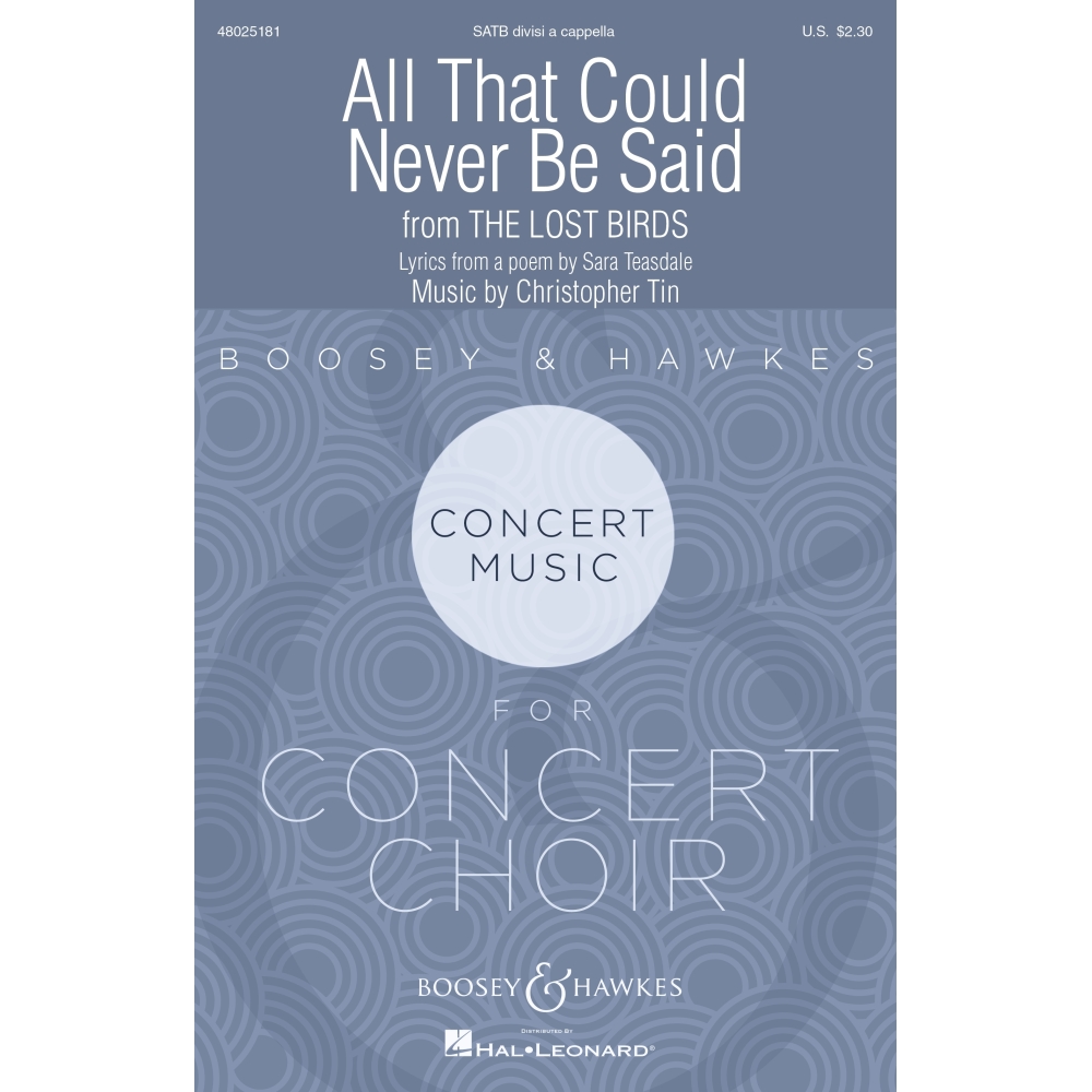 Tin, Christopher - All That Could Never Be Said 