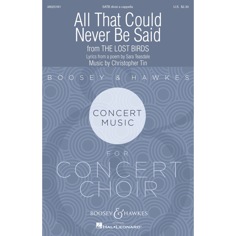 Tin, Christopher - All That Could Never Be Said 