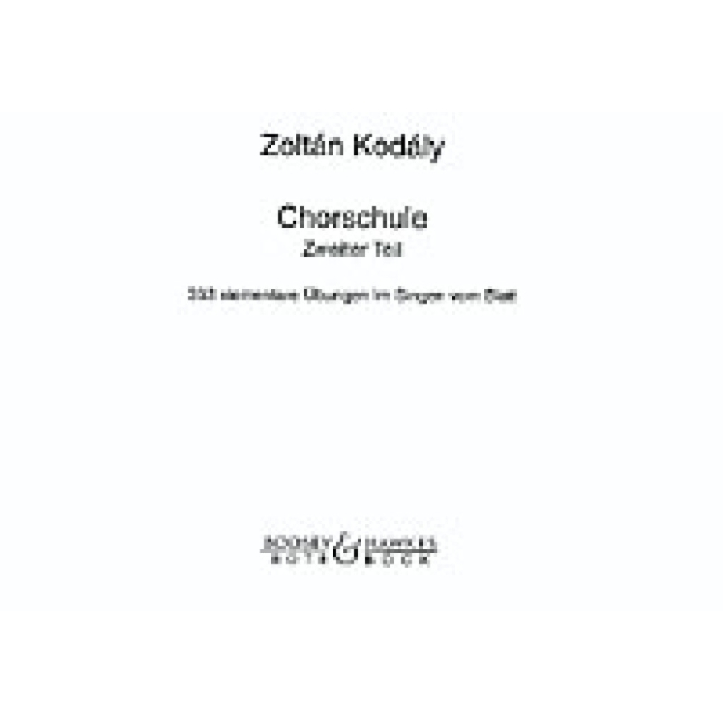 Kodály, Zoltán - Chorschule Vol. 2