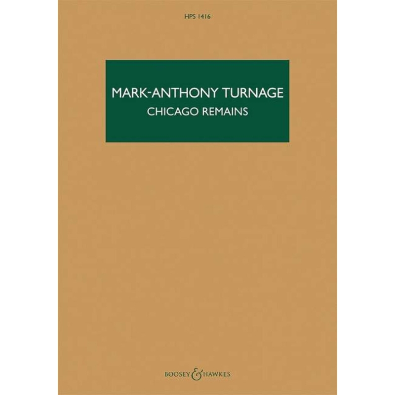 Turnage, Mark-Anthony - Chicago Remains HPS 1416