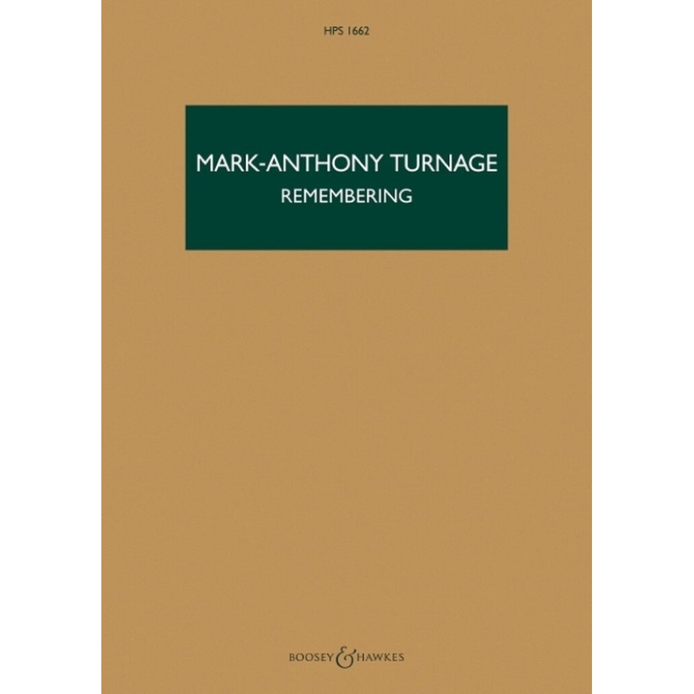 Turnage, Mark-Anthony - Remembering HPS 1662