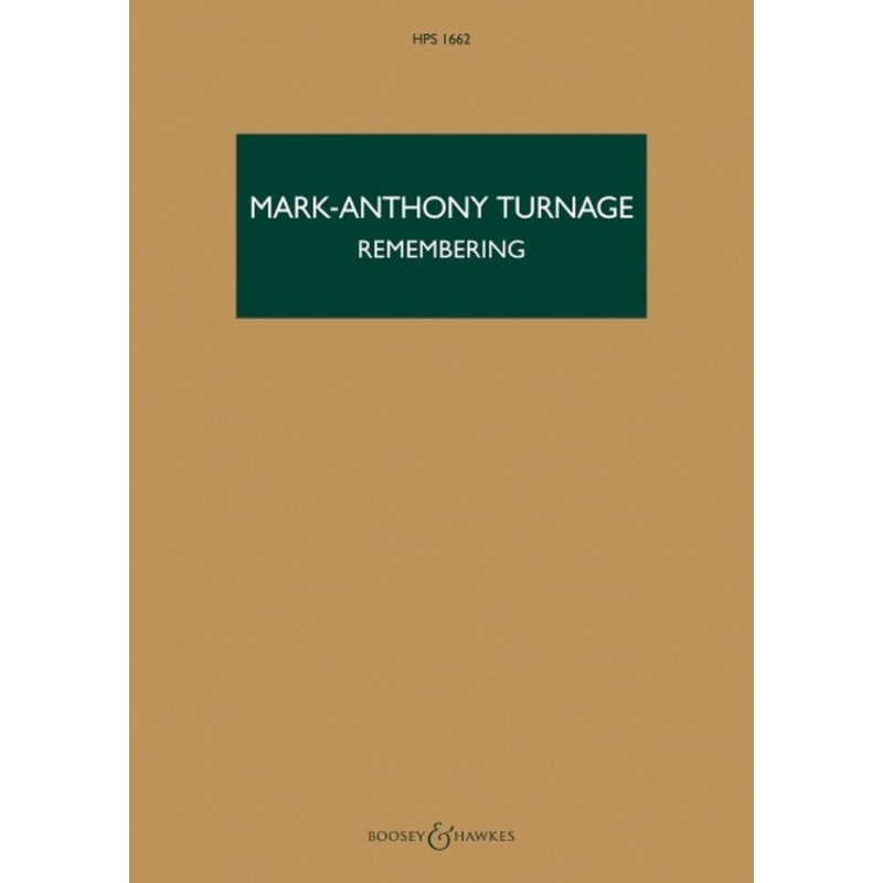 Turnage, Mark-Anthony - Remembering HPS 1662