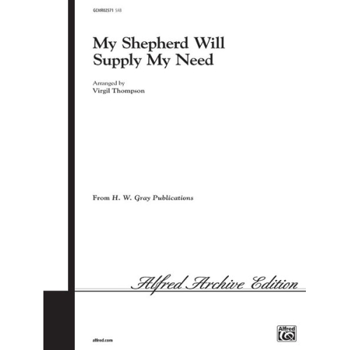My Shepherd Will Supply My Need (SAB)