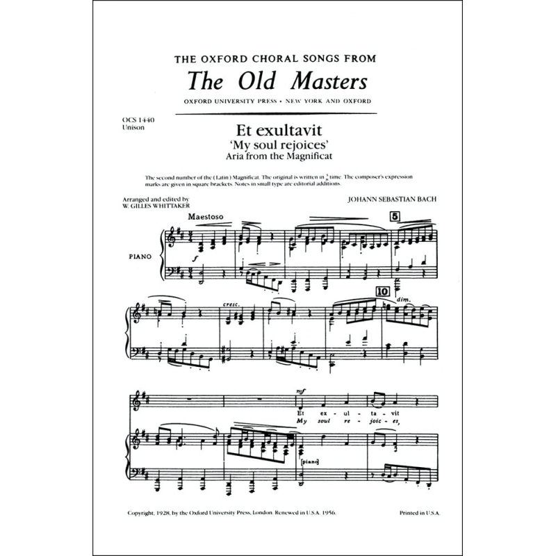 Et exultavit - from Magnificat  - Bach, J.S