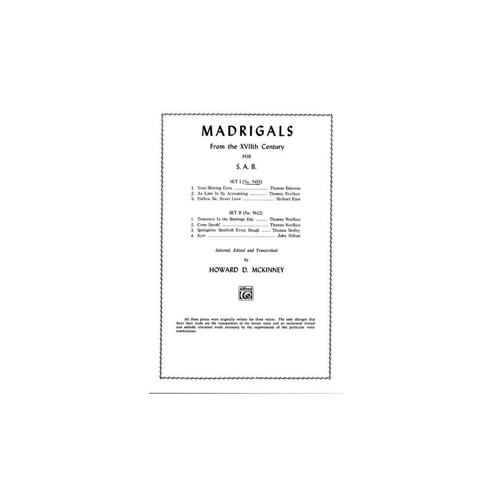 Madrigals from the XVIIth Century