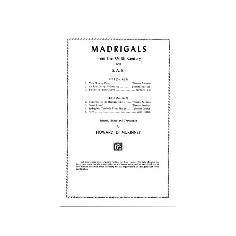 Madrigals from the XVIIth Century