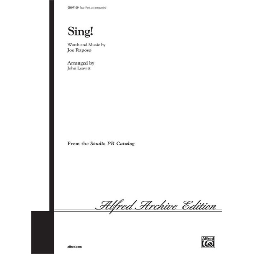 Raposo, Joe - Sing!