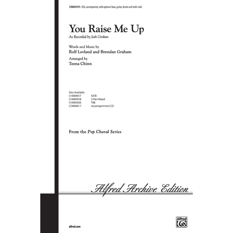 You Raise Me Up (SSA Pop Series)